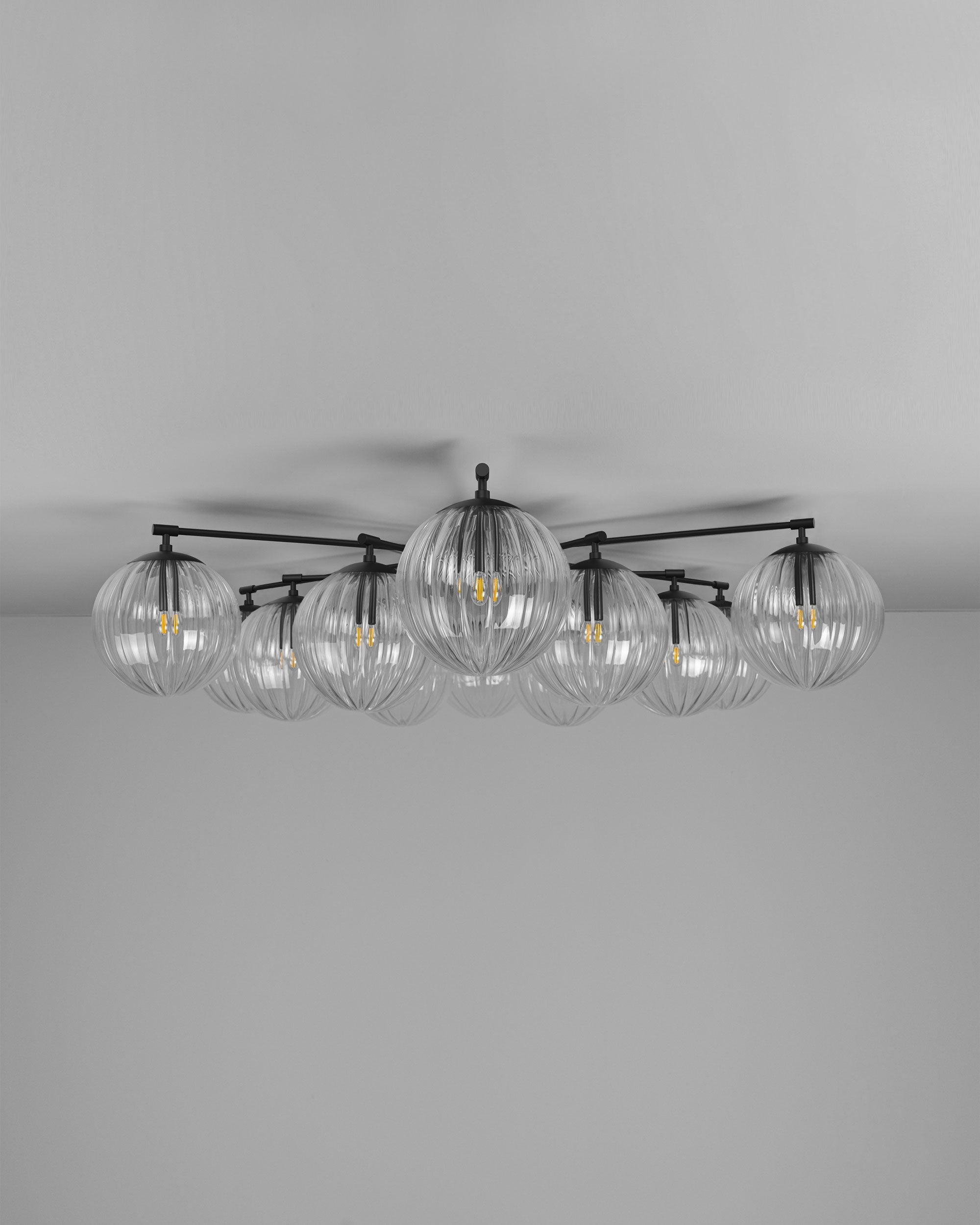 Schwung Orion Round Black Gunmetal Ceiling Light